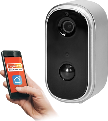 Изображение Kamera IP Orno Bezprzewodowa zewntrzna kamera IP z WiFi komunikacja ze smartfonem z aplikacj Tuya, IP65, interkom, pami