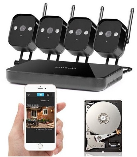 Picture of Kamera IP Zmodo ZMODO 720P Wifi Mini NVR+4xIP CAM+1TB HDD