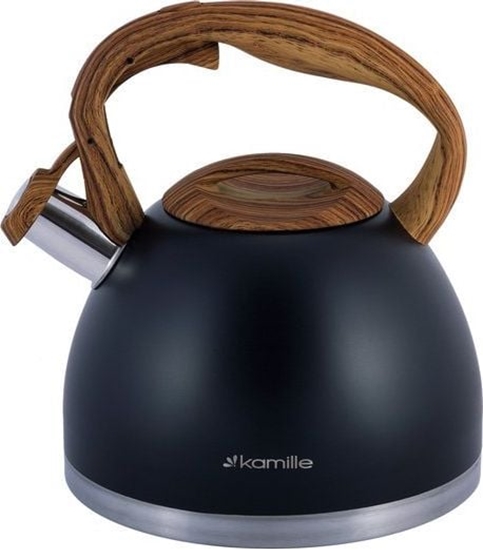 Picture of Kamille Czajnik stalowy z gwizdkiem 2.7 L z brzowym uchwytem KM-1087