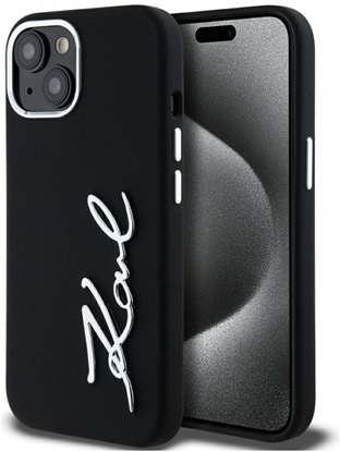 Picture of Case Karl Lagerfeld Silicone Metal       Script Lo