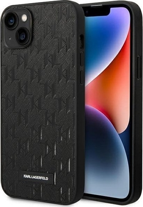 Attēls no Karl Lagerfeld Etui do iPhone 14 Plus 6,7" hardcase czarny/black Saffiano Mono Metal Logo