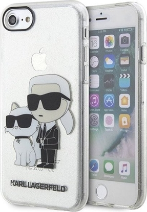 Attēls no Karl Lagerfeld Etui Karl Lagerfeld KLHCI8HNKCTGT Apple iPhone SE 2022/SE 2020/8/7 transparent hardcase Gliter Karl&Choupette