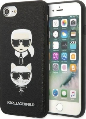 Attēls no Karl Lagerfeld Etui KLHCI8SAKICKCBK Apple iPhone SE 2022/SE 2020/8/7 czarny/black hardcase Saffiano Ikonik Karl&Choupette Head