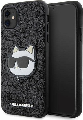 Attēls no Karl Lagerfeld Etui Karl Lagerfeld KLHCN61G2CPK Apple iPhone 11/XR czarny/black hardcase Glitter Choupette Patch