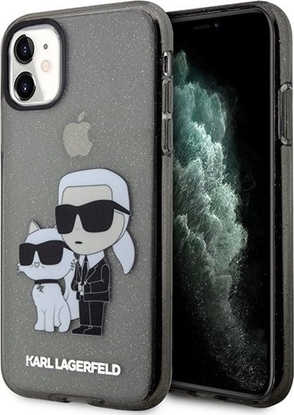 Attēls no Karl Lagerfeld Etui Karl Lagerfeld KLHCN61HNKCTGK Apple iPhone 11/XR czarny/black hardcase Gliter Karl&Choupette