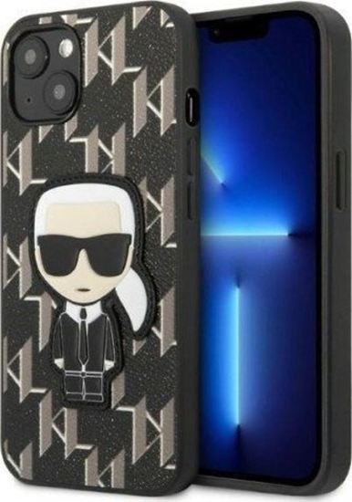 Picture of Karl Lagerfeld Etui KLHCP13SPMNIKBK Apple iPhone 13 mini hardcase czarny/black Monogram Ikonik Patch