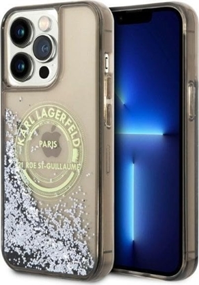 Attēls no Karl Lagerfeld Etui Karl Lagerfeld KLHCP14LLCRSGRK Apple iPhone 14 Pro czarny/black hardcase Liquid Glitter RSG