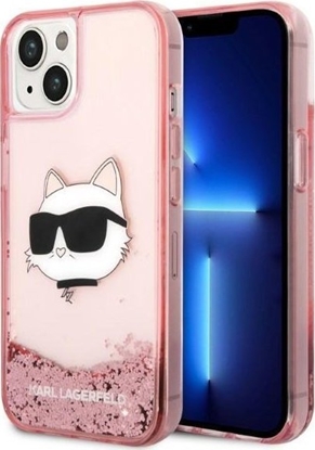 Attēls no Karl Lagerfeld Etui Karl Lagerfeld KLHCP14MLNCHCP Apple iPhone 14 Plus róowy/pink hardcase Glitter Choupette Head