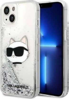 Attēls no Karl Lagerfeld Etui Karl Lagerfeld KLHCP14MLNCHCS Apple iPhone 14 Plus srebrny/silver hardcase Glitter Choupette Head