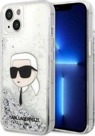 Picture of Karl Lagerfeld Etui Karl Lagerfeld KLHCP14MLNKHCH Apple iPhone 14 Plus srebrny/silver hardcase Glitter Karl Head