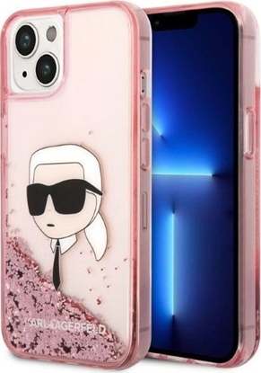 Attēls no Karl Lagerfeld Etui Karl Lagerfeld KLHCP14MLNKHCP Apple iPhone 14 Plus róowy/pink hardcase Glitter Karl Head