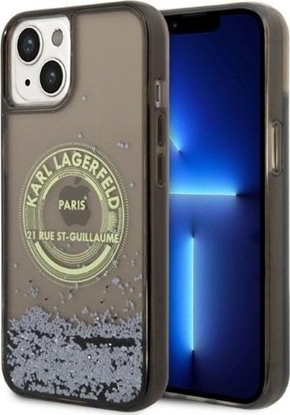 Attēls no Karl Lagerfeld Etui Karl Lagerfeld KLHCP14SLCRSGRK Apple iPhone 14 czarny/black hardcase Liquid Glitter RSG