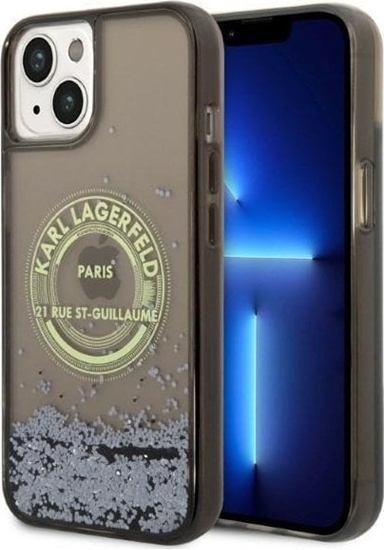 Picture of Karl Lagerfeld Etui Karl Lagerfeld KLHCP14SLCRSGRK Apple iPhone 14 czarny/black hardcase Liquid Glitter RSG