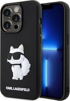 Attēls no Karl Lagerfeld Etui Karl Lagerfeld KLHCP14X3DRKHNK Apple iPhone 14 Pro Max czarny/black hardcase Rubber Choupette 3D
