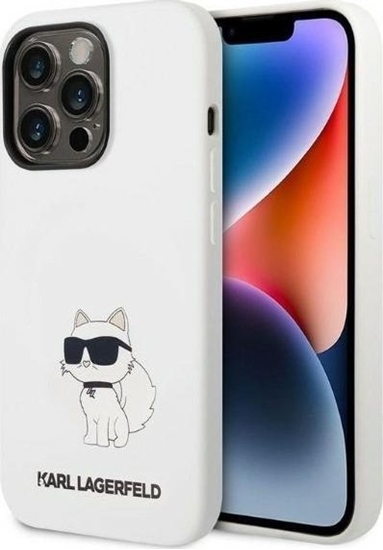 Picture of Karl Lagerfeld Etui Karl Lagerfeld KLHCP14XSNCHBCH Apple iPhone 14 Pro Max hardcase biay/white Silicone Choupette