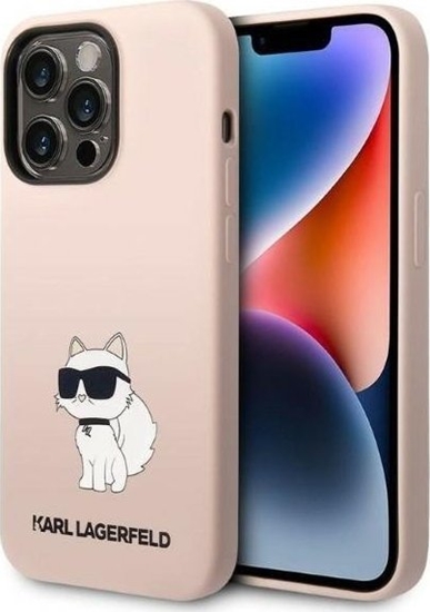 Изображение Karl Lagerfeld Etui Karl Lagerfeld KLHCP14XSNCHBCP Apple iPhone 14 Pro Max hardcase róowy/pink Silicone Choupette