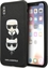 Picture of Karl Lagerfeld Etui KLHCPXSAKICKCBK Apple iPhone XS/X czarny/black hardcase Saffiano Ikonik Karl&Choupette Head