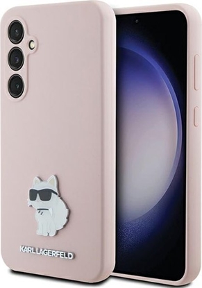 Attēls no Karl Lagerfeld Etui Karl Lagerfeld KLHCS23FESMHCNPP Samsung Galaxy S23 FE Silicone Choupette Metal Pin róowy/pink