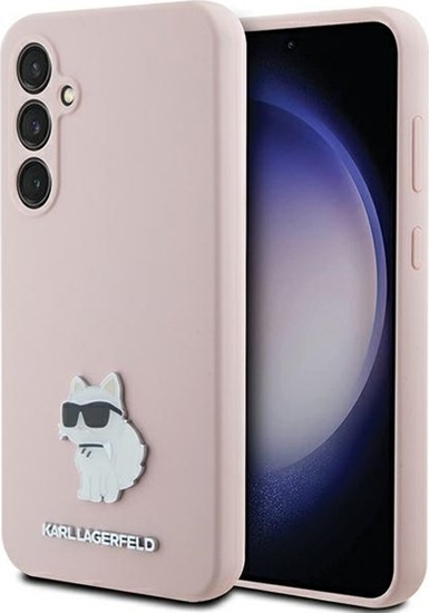 Изображение Karl Lagerfeld Etui Karl Lagerfeld KLHCS23FESMHCNPP Samsung Galaxy S23 FE Silicone Choupette Metal Pin róowy/pink