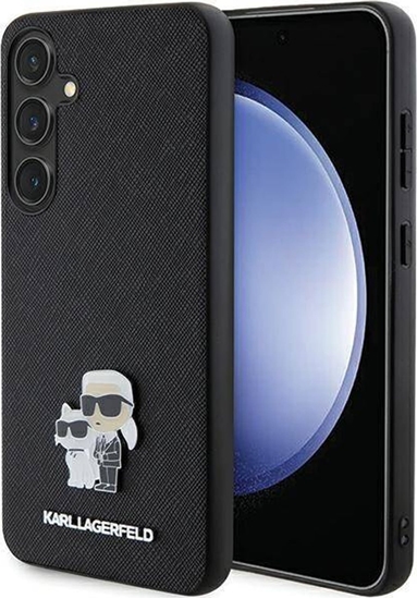 Picture of Karl Lagerfeld Etui KLHCS24SPSAKCMPK Samsung Galaxy S24 hardcase Saffiano Karl & Choupette Metal Pin czarny/black