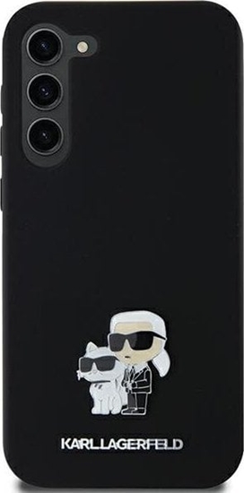 Picture of Karl Lagerfeld Etui Karl Lagerfeld KLHCSA35SMHKCNPK Samsung Galaxy A35 hardcase Silicone Karl&Choupette Metal Pin czarny/black