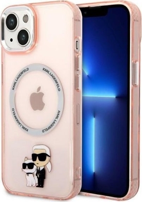 Attēls no Karl Lagerfeld Etui Karl Lagerfeld KLHMP14MHNKCIPApple iPhone 14 Plus hardcase róowy/pink Iconic Karl&Choupette Magsafe