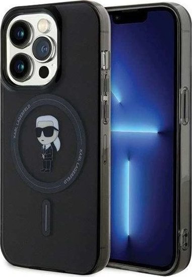 Picture of Karl Lagerfeld Etui Karl Lagerfeld Klhmp15Lhfcknok Do Iphone 15 Pro 6.1" Czarny/Black Hardcase Iml Ikonik Magsafe