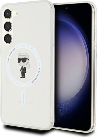 Изображение Karl Lagerfeld Etui Karl Lagerfeld KLHMS24MHFCKNOT Samsung Galaxy S24+ Plus hardcase IML Ikonik MagSafe transparent