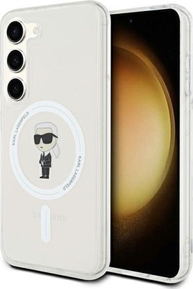Attēls no Karl Lagerfeld Etui Karl Lagerfeld KLHMS24SHFCKNOT Samsung Galaxy S24 hardcase IML Ikonik MagSafe transparent