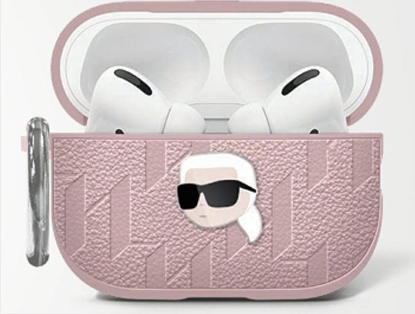 Изображение Karl Lagerfeld Monogram Karl Head Case for AirPods 4 Pink