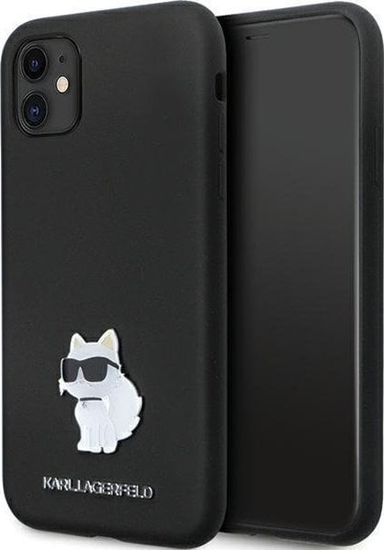 Picture of Karl Lagerfeld Karl Lagerfeld KLHCN61SMHCNPK iPhone 11 / Xr 6.1" czarny/black hardcase Silicone C Metal Pin