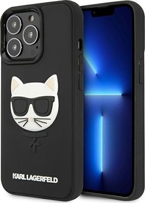 Attēls no Karl Lagerfeld KLHCP13LCH3DBK 13 Pro / 13 6,1" czarny/black hardcase 3D Rubber Choupette