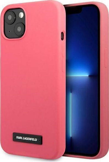 Изображение Karl Lagerfeld Karl Lagerfeld KLHCP13MSLMP1PI iPhone 13 6,1" hardcase fuksja/fuchsia Silicone Plaque
