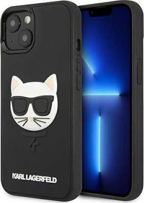 Attēls no Karl Lagerfeld KLHCP13SCH3DBK 13 mini 5,4" czarny/black hardcase 3D Rubber Choupette