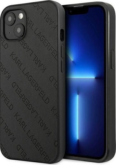 Picture of Karl Lagerfeld KLHCP13SPTLK iPhone 13 mini 5,4" hardcase czarny/black Perforated Allover