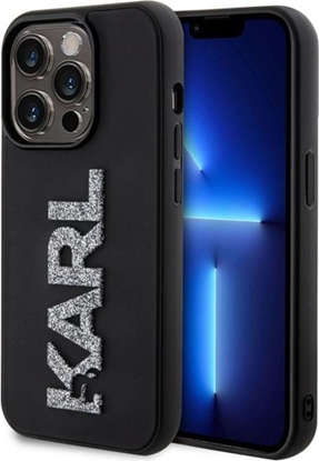 Attēls no Karl Lagerfeld Karl Lagerfeld KLHCP15L3DMBKCK iPhone 15 Pro 6.1" czarny/black hardcase 3D Rubber Glitter Logo