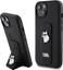 Picture of Karl Lagerfeld KLHCP15SGSACHPK iPhone 15 6.1" czarny/black hardcase Gripstand Saffiano Choupette Pins