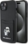 Изображение Karl Lagerfeld KLHCP15SSAPKCNPK iPhone 15 6.1" czarny/black hardcase Saffiano Cardslot Karl&Choupette Metal Pin