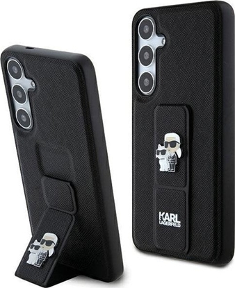 Attēls no Karl Lagerfeld Karl Lagerfeld KLHCS24SGSAKCPK S24 S921 czarny/black hardcase Gripstand Saffiano Karl&Choupette Pins