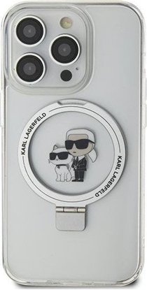 Attēls no Karl Lagerfeld Karl Lagerfeld KLHMN61HMRSKCH iPhone 11 / Xr 6.1" bialy/white hardcase Ring Stand Karl&Choupettte MagSafe