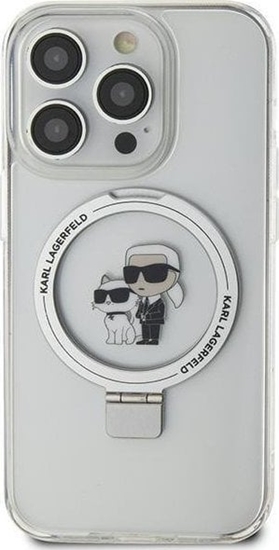 Picture of Karl Lagerfeld Karl Lagerfeld KLHMN61HMRSKCH iPhone 11 / Xr 6.1" bialy/white hardcase Ring Stand Karl&Choupettte MagSafe