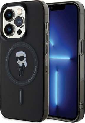 Attēls no Karl Lagerfeld Karl Lagerfeld KLHMP14XHFCKNOK iPhone 14 Pro Max 6.7" czarny/black hardcase IML Ikonik MagSafe