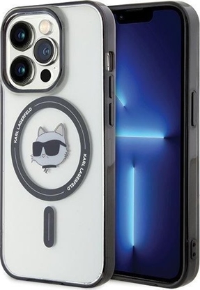 Attēls no Karl Lagerfeld Karl Lagerfeld KLHMP15LHCHNOTK iPhone 15 Pro 6.1" transparent hardcase IML Choupette`s Head MagSafe