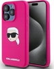 Picture of Karl Lagerfeld KLHMP15LSKHPPPLF iPhone 15 Pro 6.1" fuchsia/fuschia hardcase Silicone Karl Head Print MagSafe
