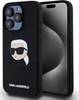 Picture of Karl Lagerfeld KLHMP15LSKHPPLK iPhone 15 Pro 6.1" black/black hardcase Silicone Karl Head Print MagSafe