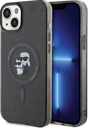 Attēls no Karl Lagerfeld Karl Lagerfeld KLHMP15MHGKCNOK iPhone 15 Plus / 14 Plus 6.7" czarny/black hardcase Karl&Choupette Glitter MagSafe