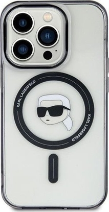 Attēls no Karl Lagerfeld Karl Lagerfeld KLHMP15MHKHNOTK iPhone 15 Plus 6.7" transparent hardcase IML Karl`s Head MagSafe