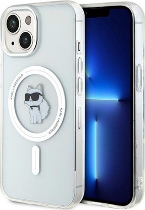 Attēls no Karl Lagerfeld Karl Lagerfeld KLHMP15SHFCCNOT iPhone 15 / 14 / 13 6.1" transparent hardcase IML Choupette MagSafe