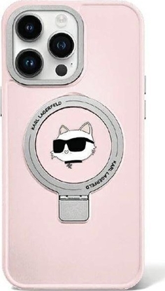 Attēls no Karl Lagerfeld Karl Lagerfeld KLHMP15SHMRSCHP iPhone 15 6.1" róowy/pink hardcase Ring Stand Choupette Head MagSafe