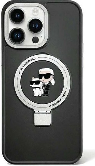 Picture of Karl Lagerfeld Karl Lagerfeld KLHMP15SHMRSKCK iPhone 15 6.1" czarny/black hardcase Ring Stand Karl&Choupettte MagSafe